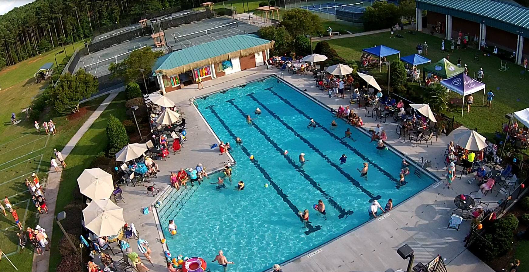 Outdoor Pool Party Picnic Savannah River Realty